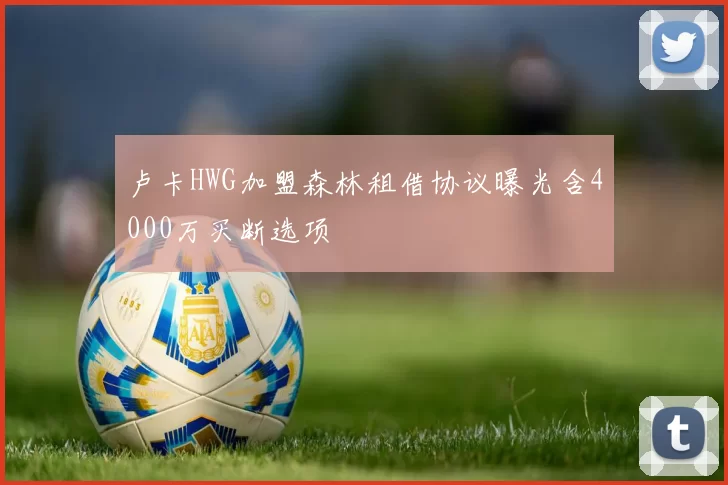 卢卡HWG加盟森林租借协议曝光含4000万买断选项